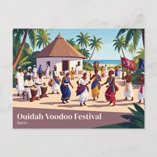 Carte Postale Festival Voodoo d'Ouidah Bénin (Devant)