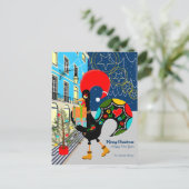 Carte Postale Festivals de Noël avec le coq portugais (Debout devant)