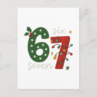 Carte Postale Festive 67 – Numéros de Noël lumineux Desig