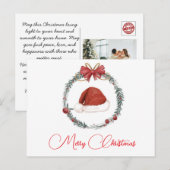 Carte postale festive à thème de Noël (Devant / Derrière)