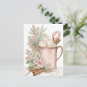 Carte Postale Festive and elegant Pastel Christmas Mug (Debout devant)