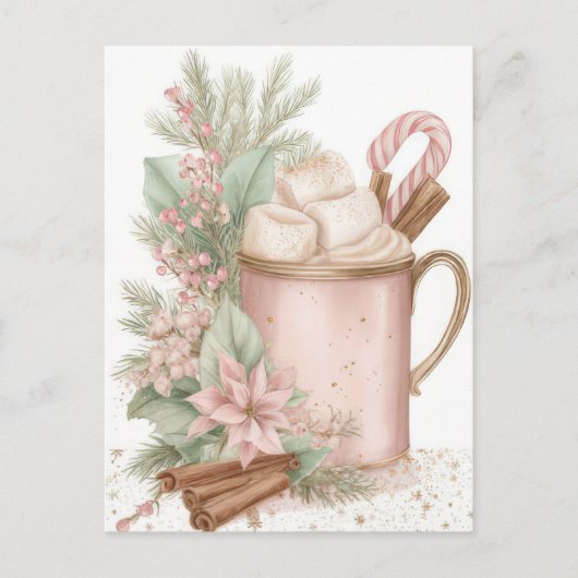 Carte Postale Festive and elegant Pastel Christmas Mug (Devant)