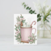Carte Postale Festive and elegant Pastel Christmas Mug (Debout devant)