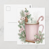 Carte Postale Festive and elegant Pastel Christmas Mug (Devant / Derrière)