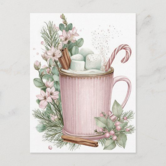 Carte Postale Festive and elegant Pastel Christmas Mug (Devant)