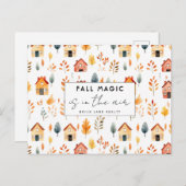 Carte Postale Festive Automne Feuilles Maison Immo Promotion (Devant / Derrière)