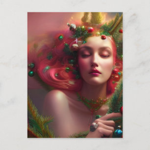 Carte postale Festive Christmas Goddess