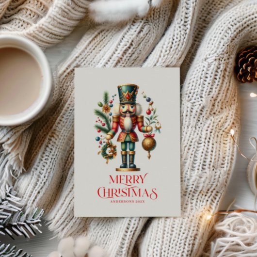 Carte Postale Festive Christmas Nutcracker Custom Photo
