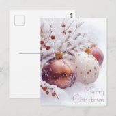 Carte postale Festive et élégante de Noël (Devant / Derrière)
