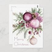 Carte postale Festive et élégante de Noël (Devant / Derrière)