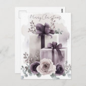 Carte postale Festive et élégante de Noël (Devant / Derrière)