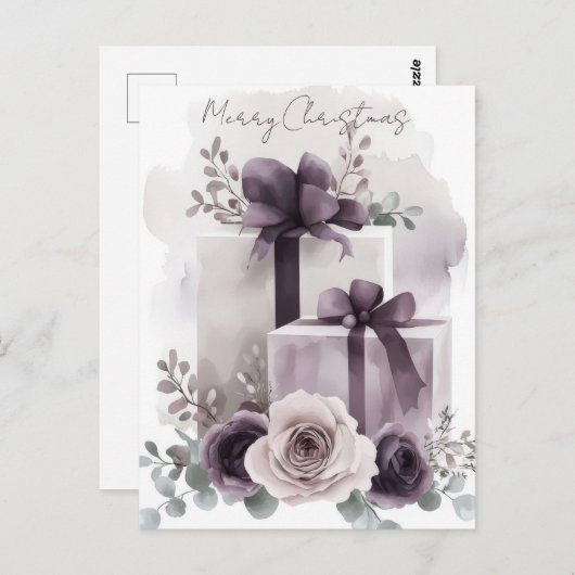 Carte postale Festive et élégante de Noël (Devant / Derrière)