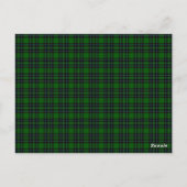 Carte Postale Festive Fête Zèbre dessin vert plaid (Dos)