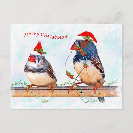 Carte postale Festive Finches (Devant)