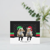 Carte postale Festive Fox Cubs Holiday (Debout devant)