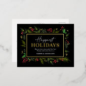 Carte postale Festive Frame REAL FOIL Business Hol (Recto/Verso)