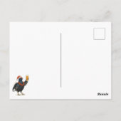 Carte Postale Festive Grouse with Santa Hat Christmas postcard (Dos)