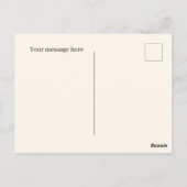 Carte Postale Festive Highland cow ajouter un message (Dos)