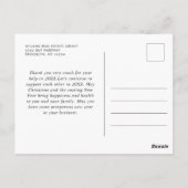 Carte Postale Festive Holly Berry Noël Merci de Noël (Dos)