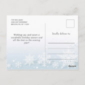 Carte Postale Festive Holly Wreath Noël Salutation vacances (Dos)