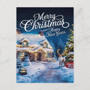 Carte Postale Festive Homecoming : Bienvenue hiver Wonderland