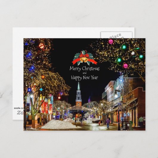 Carte Postale Festive Noël (Devant / Derrière)