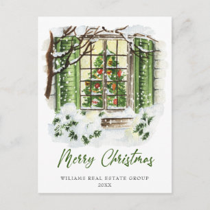 Carte Postale Festive Pays Maison de vacances Noël Entreprise