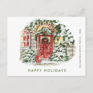 Carte Postale Festive Pays Maison de vacances Noël Entreprise