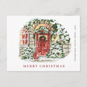 Carte Postale Festive Pays Maison de vacances Noël Entreprise