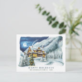 Carte Postale Festive Pays Maison de vacances Noël Salutation (Debout devant)
