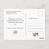 Carte Postale Festive Père Noël Casquette Noël Salutation vacanc (Dos)