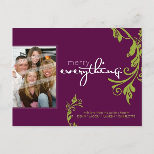 CARTE POSTALE FESTIVE PHOTO :: bold vine 3L (Devant)