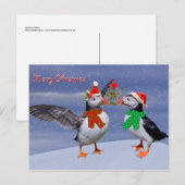 Carte postale Festive Puffins (Devant / Derrière)
