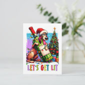 Carte Postale Festive Pup  (Debout devant)