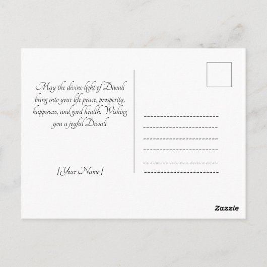 Carte Postale Festive radieuse (Dos)