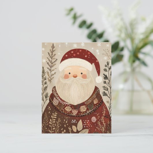 Carte Postale Festive Santa Clause Christmas Greeting (Debout devant)