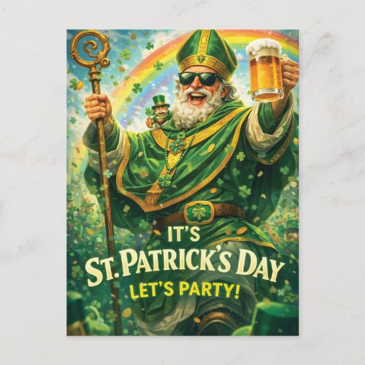 Carte Postale Festive St. Patrick's Day Party Illustration (Devant)