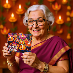 Carte Postale Festivité radiante : Une joyeuse fête de Diwali