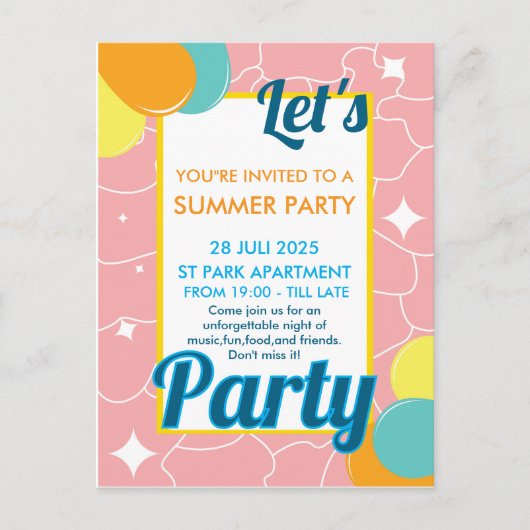 Carte Postale fête (Devant)