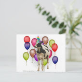 Carte Postale Fête à thème de la vache d'anniversaire (Debout devant)