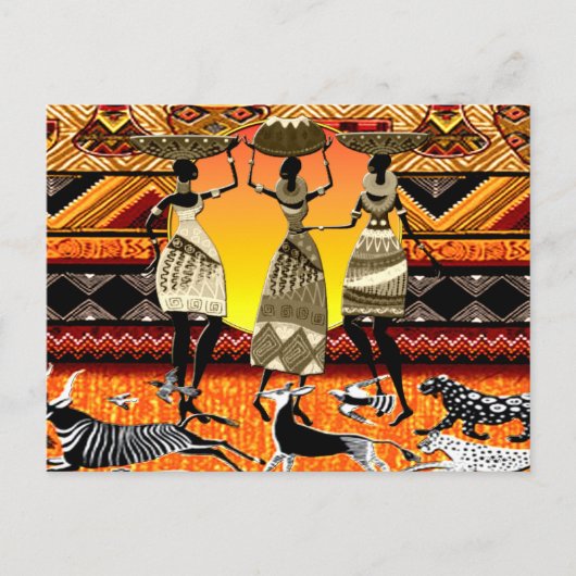 Carte Postale Fête africaine (Devant)
