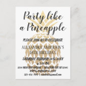 Carte Postale Fête comme un ananas Invitation d'anniversaire (Devant)