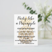 Carte Postale Fête comme un ananas Invitation d'anniversaire (Debout devant)
