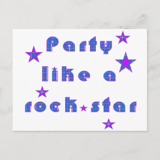 Carte Postale Fête comme un RockSTAR