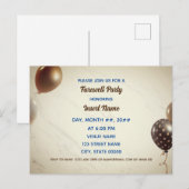 Carte Postale Fête d'adieu sepia personnalisable (Devant / Derrière)