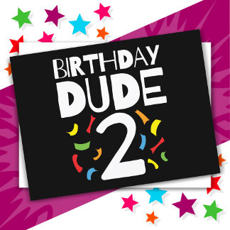 Carte Postale Fête d'anniversaire 2 ans garçon 2ème anniversaire