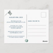 Carte Postale Fête d'anniversaire 50 ans de golf aquarelle (Dos)