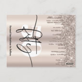 Carte Postale Fête d'anniversaire 50 ans pailletée Enregistrez L (Dos)