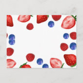 Carte Postale Fête d'anniversaire à la fraise| Merci pour l'anni (Dos)