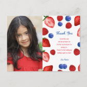 Carte Postale Fête d'anniversaire à thème fraise  (Devant)